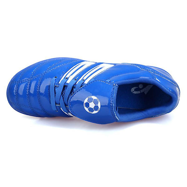 Pojkar Fotbollsskor Spikes Fotbollsskor för ungdomar Ankelstövlar Atletisk Sneaker 3C26005 Blue 30