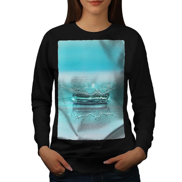 Drop Meditation Nature Women Blacksweatshirt M