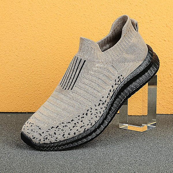 Sommarskor för män Loafers Andas herrsneakers Mode bekväm casual 2G227 Khaki 41