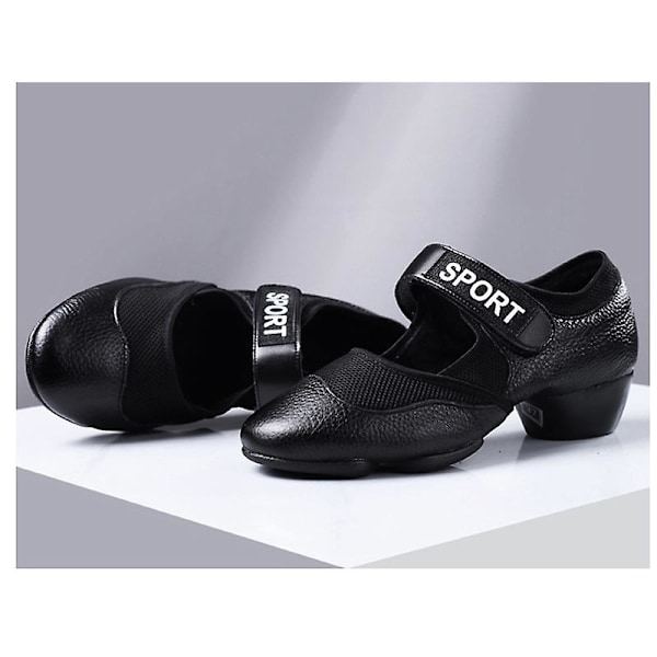 Bekväma dansskor som andas för kvinnor Square Dance Shoes 3C193 Black 41