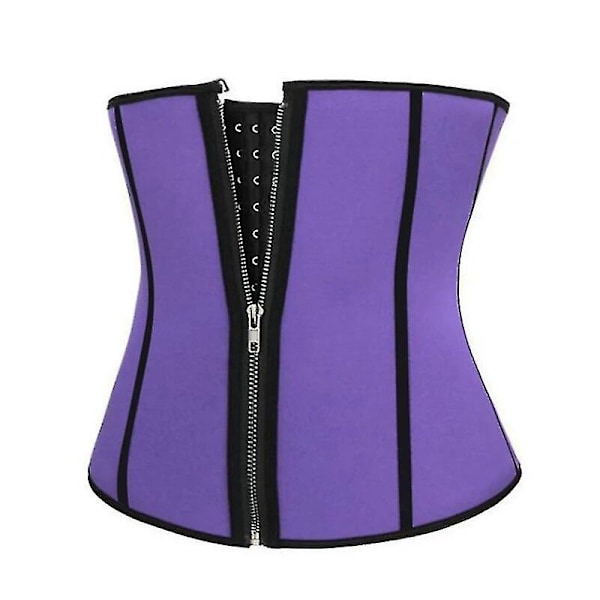 Dam Neopren Bastu Bälte Topp Korsett Waist trainer Dubbelpressande Bustiers Underbyst Korsett Body Shaper Sexiga Shapewear Underkläder,lila Asian size M