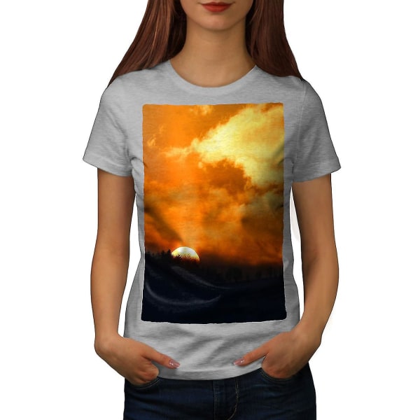 Sunset Sun Horizon Nature T-shirt för kvinnor L