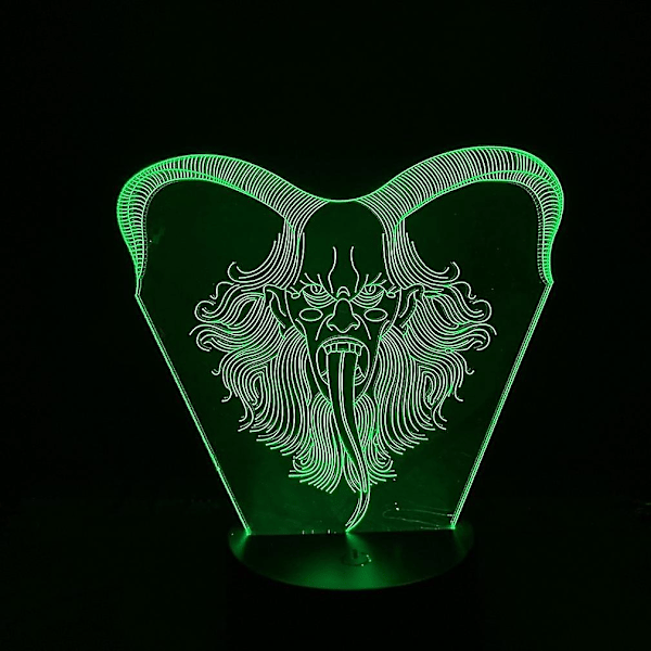 Japansk myt Evil Ghost 3d Led Nattljus Sovrumsbordslampa Färg ändras