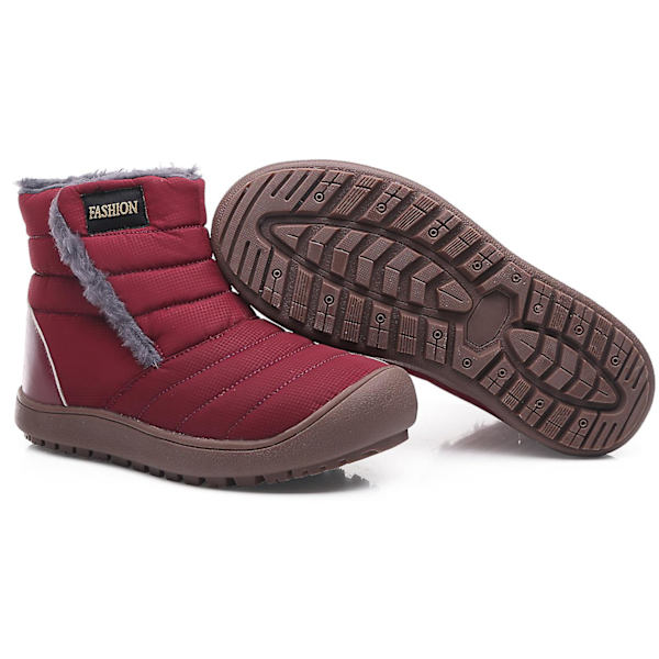 Vintersnöskor för män Halkfri Casual Lätt vandringskänga 1978 Red 41