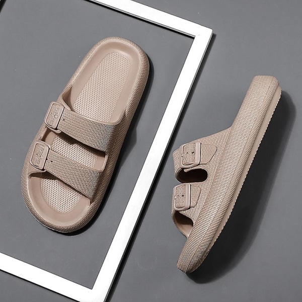 Herrsandaler Halkfria strandskor Modetofflor Fr2885 Khaki 37