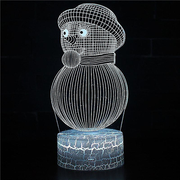 3D Illusion lampa 7 färger Optical Change Touch Light USB och fjärrkontroll Art Deco gör en romantisk