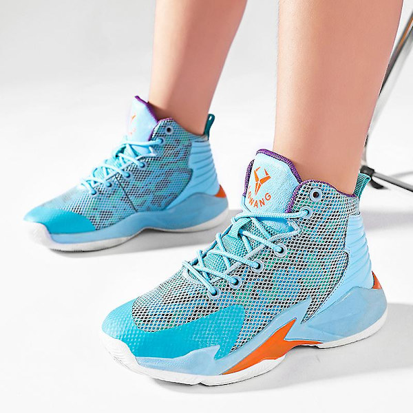 Basketskor för män Mode Halkfria Sneakers Andas Sportskor Yj001 Blue 41