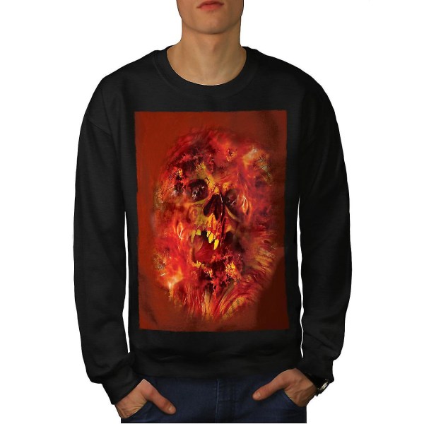 Hot Fire Metal Rock Men Blacksweatshirt XL