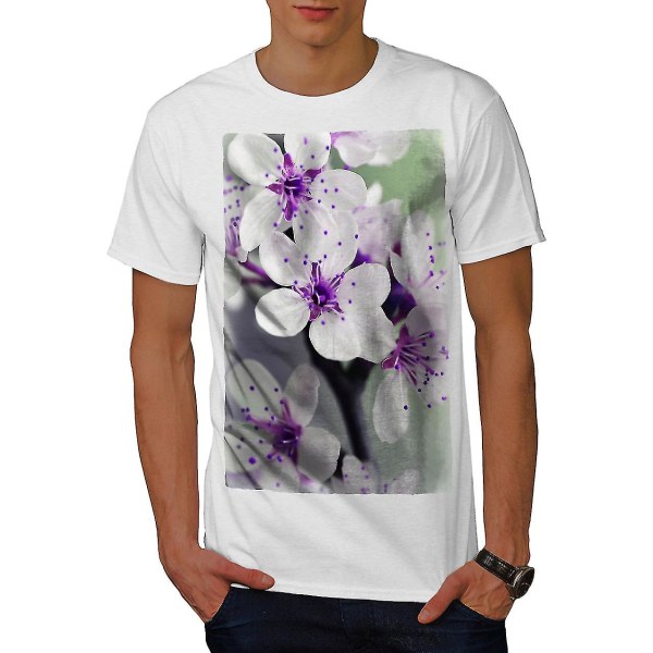 White Flower Photo Men Whitet-shirt XXL