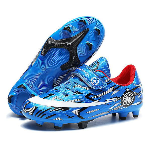 Barn Ungdom Gräs Fotbollsskor Skor Fotboll inomhus Fritidssport casual X1577A WhiteBlue 34