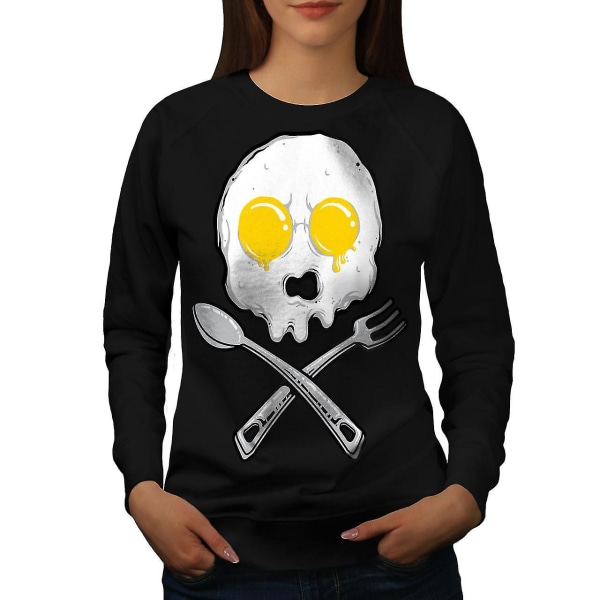 Egg Skull Funy Joke Women Blacksweatshirt XXL