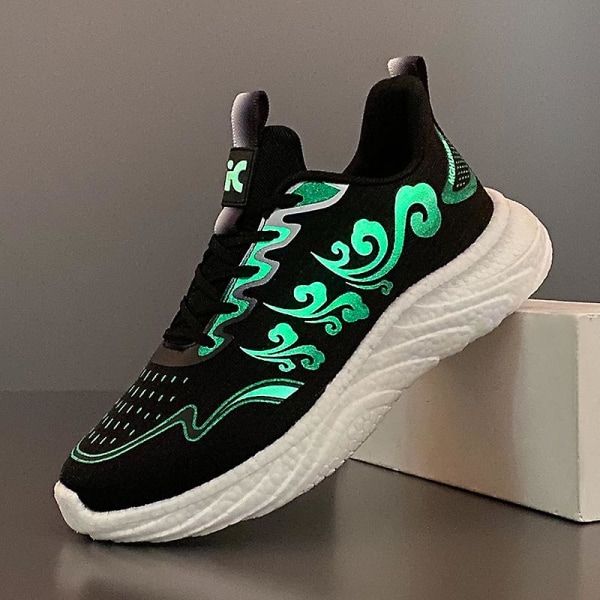 Sneakers för män Löpartennisskor Lättviktsventilerande Sport Athletic 3D2307 Black 42