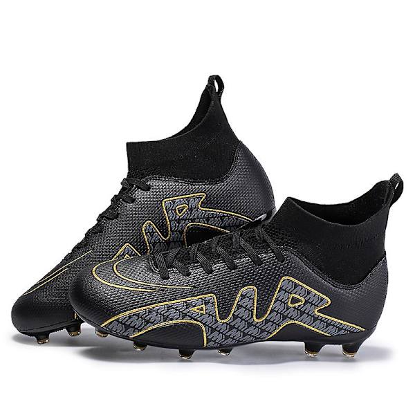Fotbollsskor för män Halkfria fotbollsskor för herr Fotbollsskor Gräs Fotbollssneakers Yjck15-1 Black 33