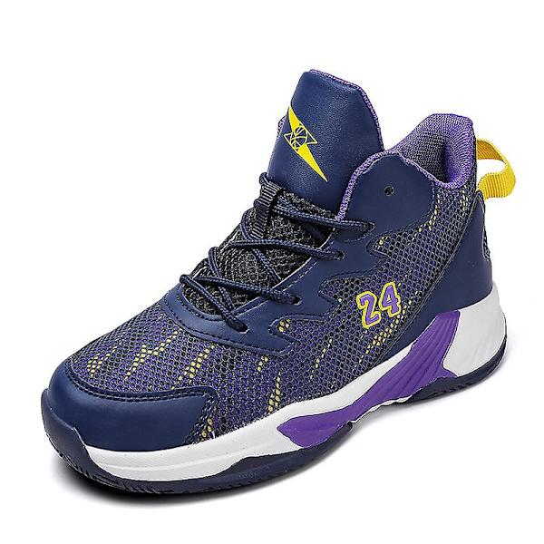 Barn Pojkar Flickor Sneakers Löparskor som andas Mode Sportskor 3A8802 Purple 37