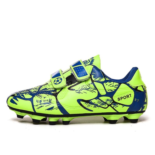 Pojke Fotbollsskor Vuxen Fotbollsskor Grästräning Sport Skor Sneakers 3B1616 Green 28