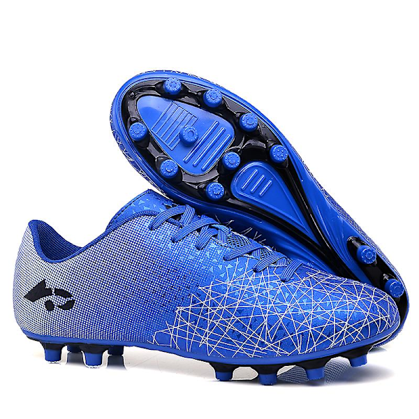 Fotbollsskor för män Aldult Fotbollsskor Grästräning Sport Skor Sneakers 3B27017 Blue 34