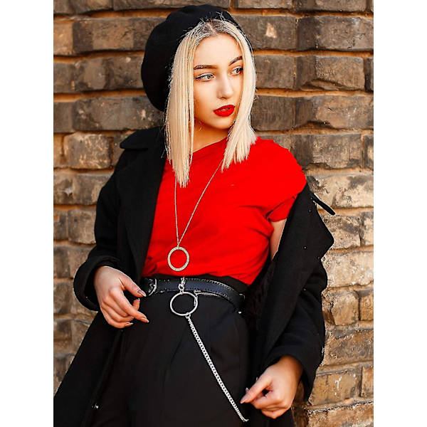 12 delar långa hänge halsband Set Y Tofs Leaf Circle Bar Halsband för kvinnor Round