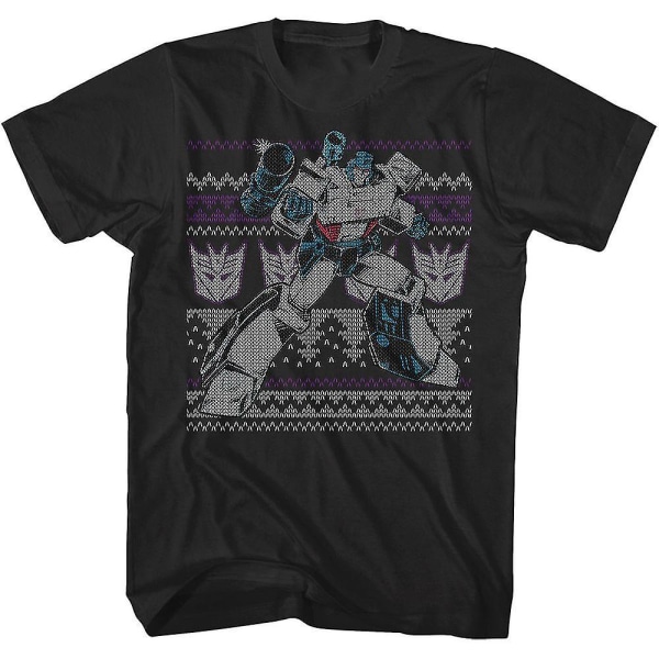 Megatron Faux Ugly Christmas Sweater Transformers T-shirt Kläder