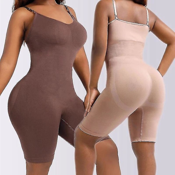 Bantningsbälte Magformare Korrigerande underkläder Waist trainer Kroppsformare Shapewear Butt Lifter Reductive Strip Kvinna,brun M L