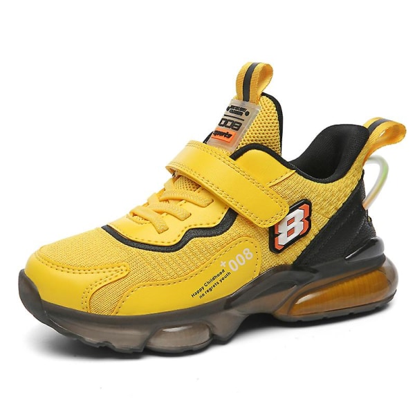 Barnskor Sportskor Damping Sneakers Löparskor för tjejer 2D1688 Yellow 28