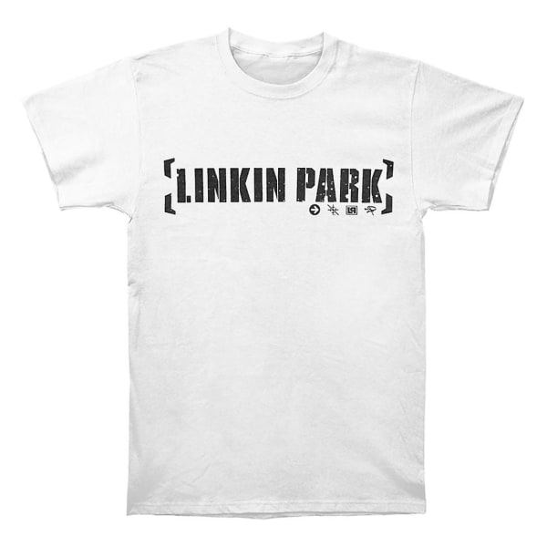 Linkin Park Bracket Logo Vit T-shirt XXXL