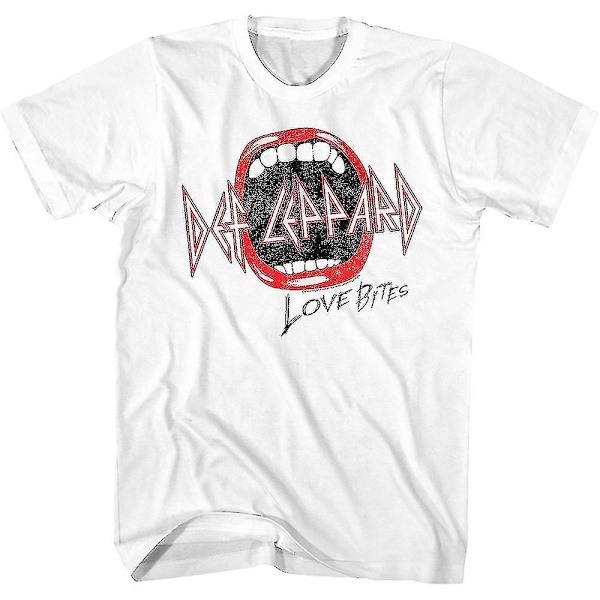 Distressed Love Bites Def Leppard T-shirt Kläder XL