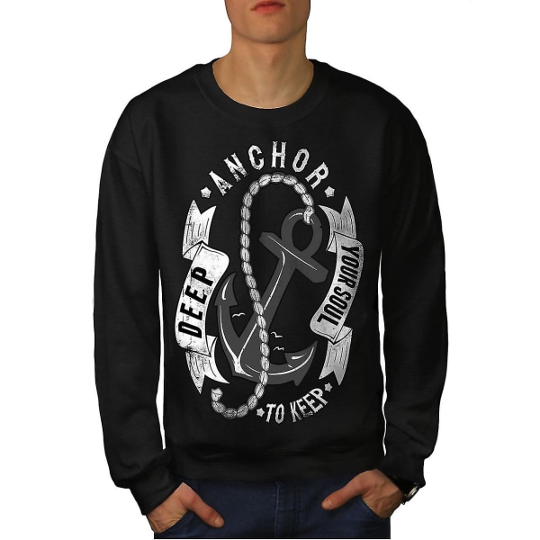 Anchor Your Soul Slogan Sweatshirt för män L