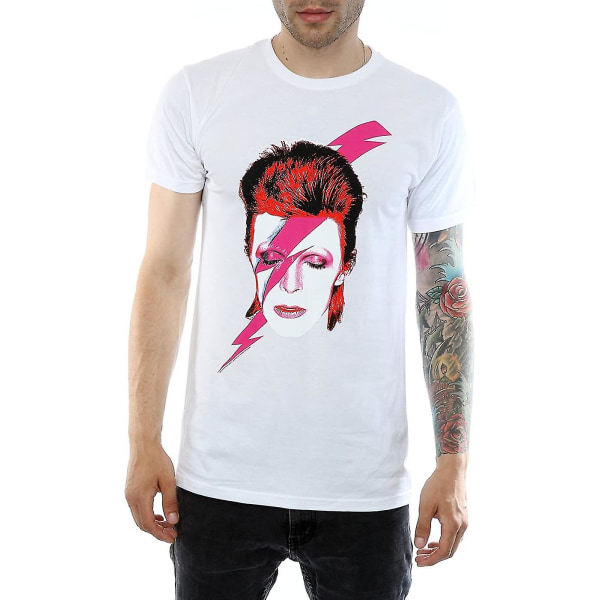 David Bowie Aladdin Sane Lightning Bolt T-shirt för män M