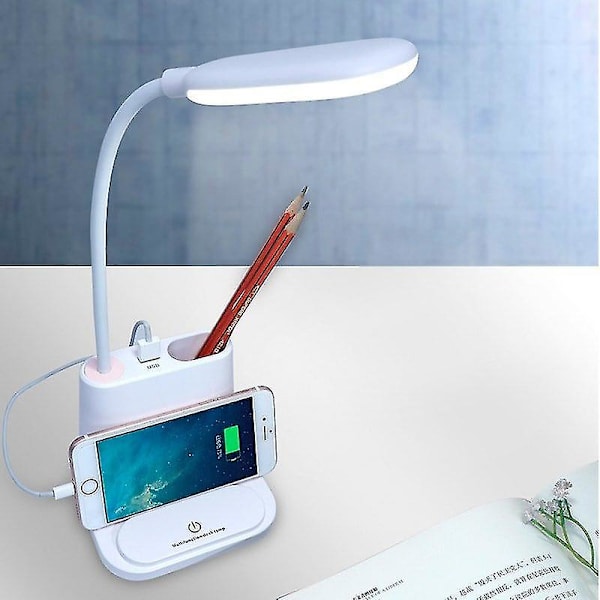 Multifunktionell bordslampa - Vit