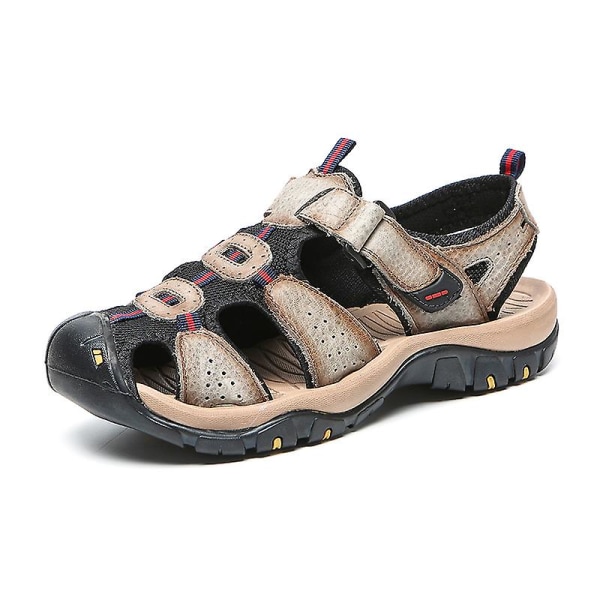 Strandtofflor för män Modesandaler Utomhus Halkfria inomhusskor 3B7257 Khaki 43