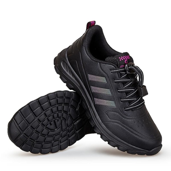 Män Kvinnor Sneakers Andningsbara promenadskor Mode Sportskor Äldreskor Yj2220 BlackPurple 38