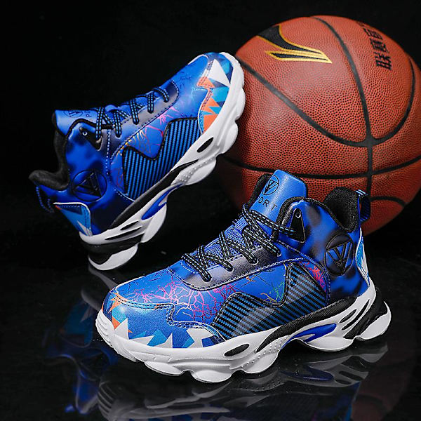 Barn basketskor Mode halkfria sneakers Andas sportskor 100 Blue 31
