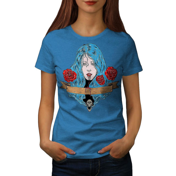 Spider Face Eye Animal Women Royal Bluet-shirt XXL