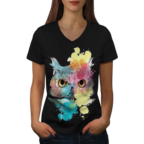 Snygg Owl Bird T-shirt för kvinnor XXL