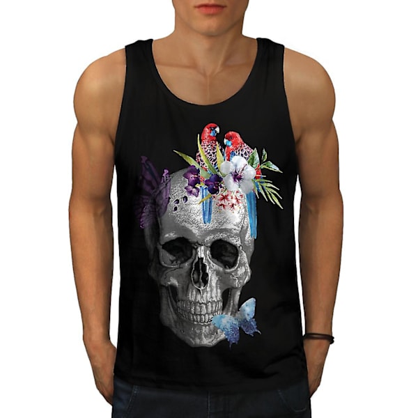 Vibrant Skull Men Blacktank Top M