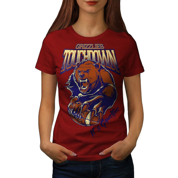 Grizzlies Touchdown Dam Röd-skjorta M