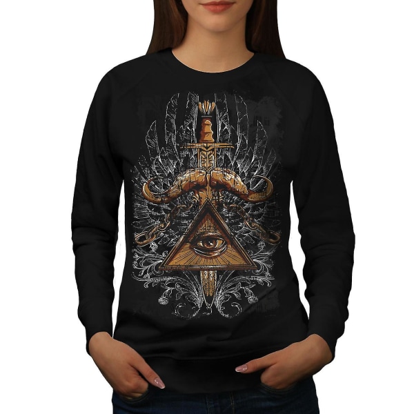 Triangle Society Women Blacksweatshirt | Wellcoda S