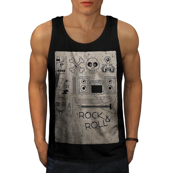Rock & Roll Skull Music Men Linne M