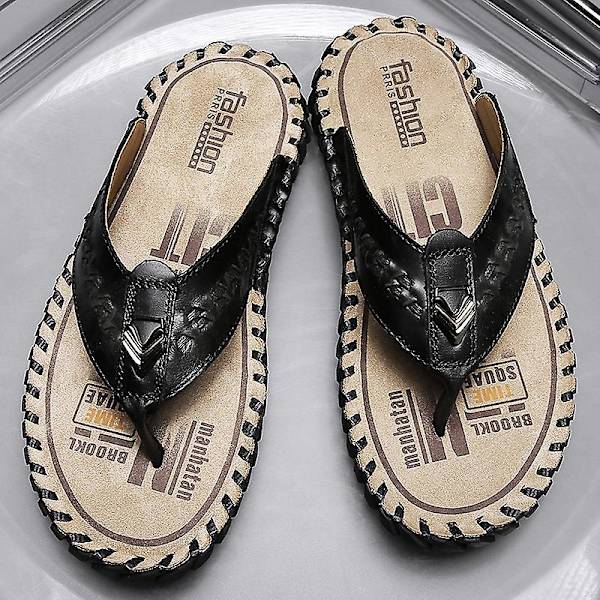 Herrtofflor Halkfria sandaler Mode Strandskor för kvinnor 7285 Black 41