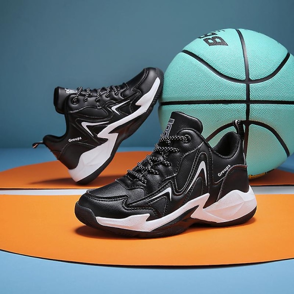 Barn Sneakers Pojkar Basketskor Halkfria Barn Sportskor 3Bl115 Black 34