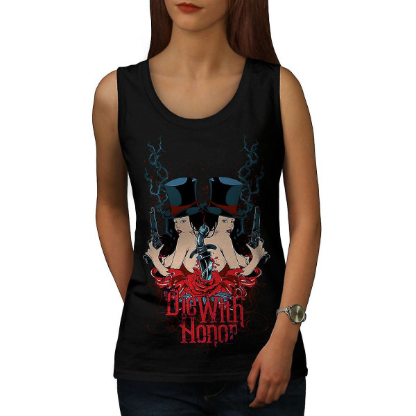 Die With Honor Kvinnor Blacktank Top | Wellcoda L