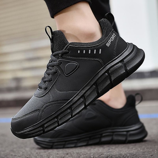 Lätta Sneakers för män Andas löparskor Mode Sportskor 3Ds825 Black 40