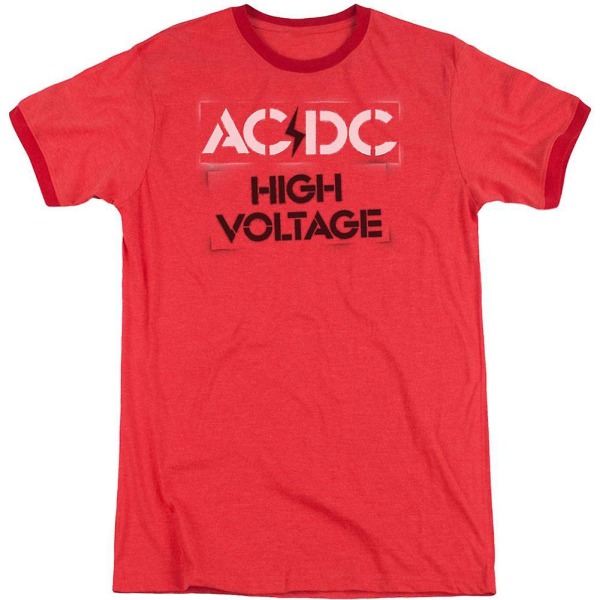 AC/DC High Voltage Stencil Vuxen Ringer T-shirt XXXL