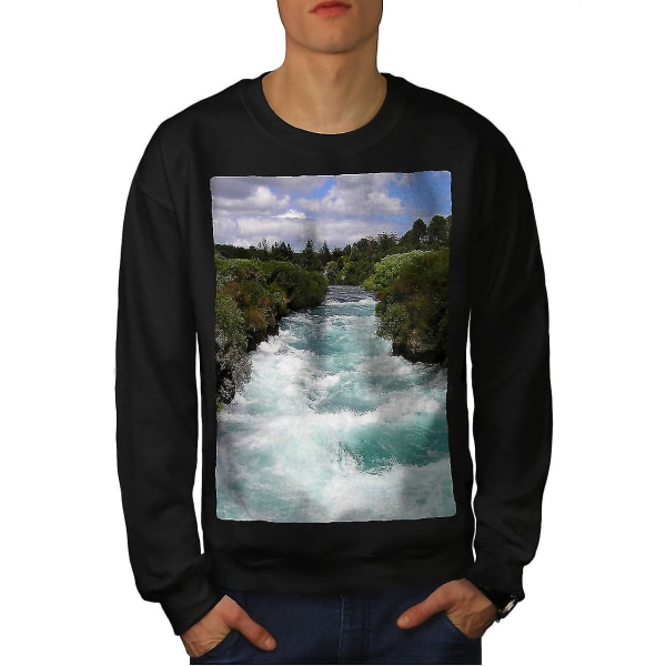 River Forest Photo Män Blacksweatshirt L