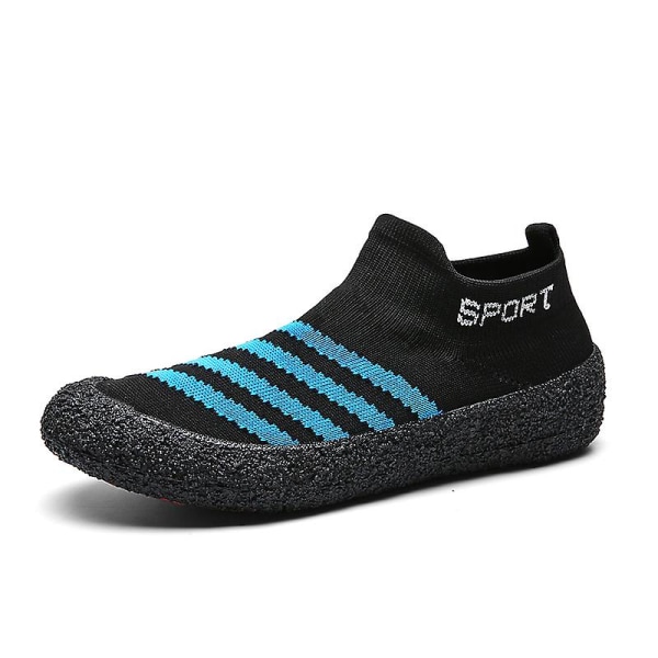 Herr Sport Löparskor Lättvikts Fitness Yoga Strumpor Sneaker Fr8202 BlackBlue 39