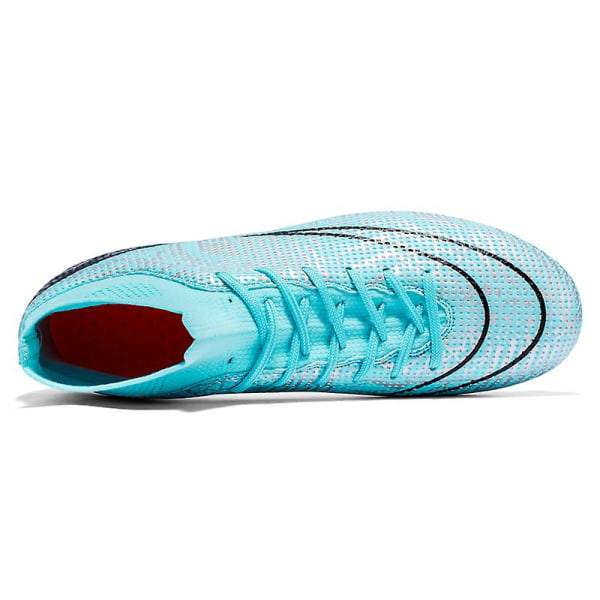 Fotbollsskor för män Spikes Fotbollsskor för ungdomar Stövlar Athletic Sneaker 3C1101 Cyan 39