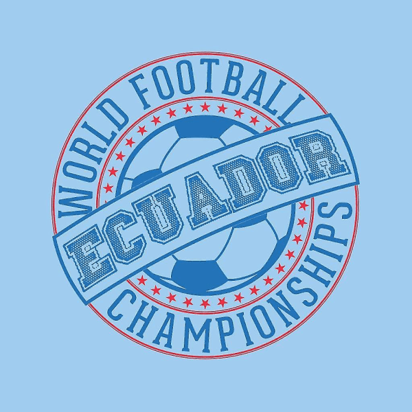 Ecuador World Football Stamp T-shirt för män