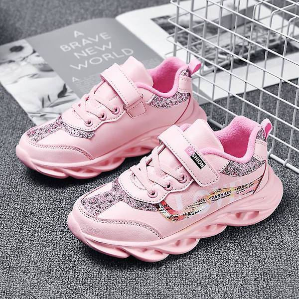 Sneakers för flickor Andas löparskor Mode Sportskor för barn 3A899 Pink 31
