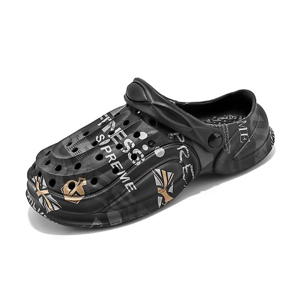 Strandtofflor för män Modesandaler Utomhus Halkfria inomhusskor 3B0820-1 Black 41