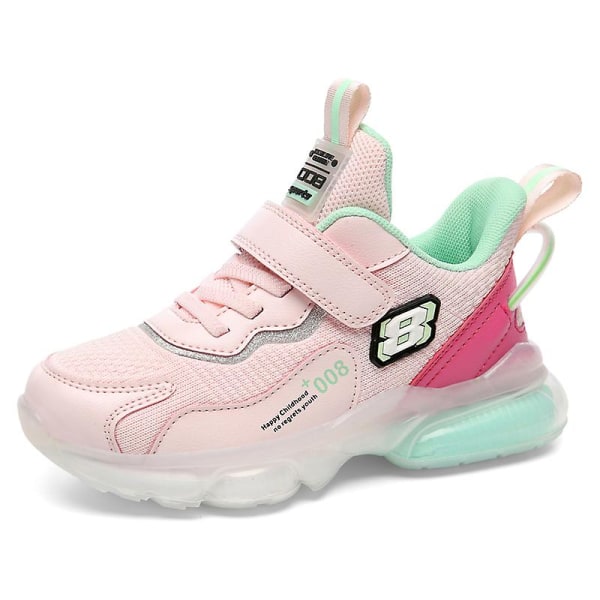 Barnskor Sportskor Damping Sneakers Löparskor för tjejer 2D1688 Pink 35